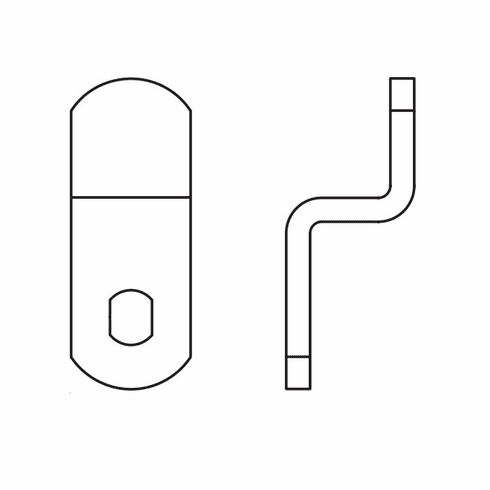 MEDECO CT-G03 Mdco G Ser Bent Cam,Vert Tenon-1-1/4 Lng