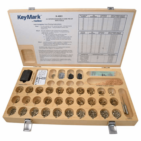 MEDECO K-4001 Medeco Km And X4 Pin Kit For Sfic-Large Wood K4001 K 4001