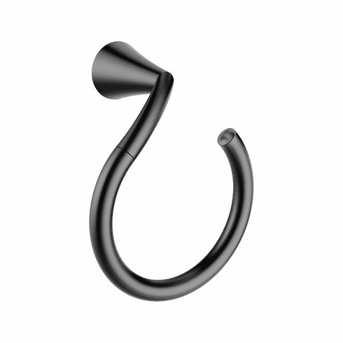 MOEN YB2386BL Glyde Towel Ring Black