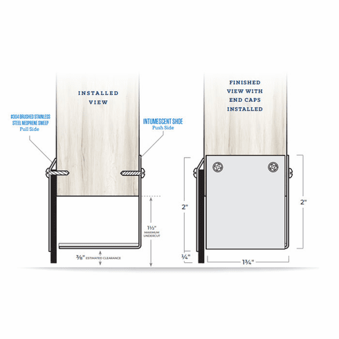 NATIONAL 9590-36 Fire Door Gap Solution 36"
