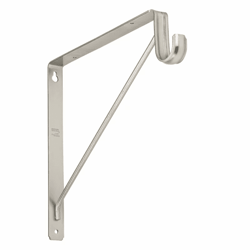 NATIONAL S822-093 108Bc Shelf-Rod Brackets Satin Nickel