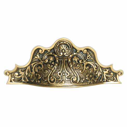NHBP-808-SG Kensington Bin Pull 24K Satin Gold 3" CC 6" x 2-1/2" 1-1/8" Proj King's Road Collection by Notting Hill
