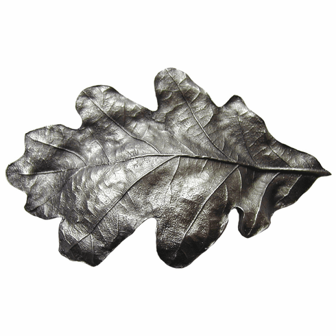 NHBP-844-AP Oak Leaf Bin Pull Antique Pewter 3" CC 4-5/8" x 2-3/4" 1" Proj Woodland Collection by Notting Hill