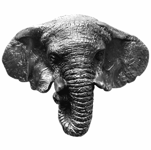NHBP-853-AP Goliath (Elephant) Bin Pull Antique Pewter 3" CC 3-5/8" x 2-3/4" 1" Proj Lodge & Nature Collection by Notting Hill