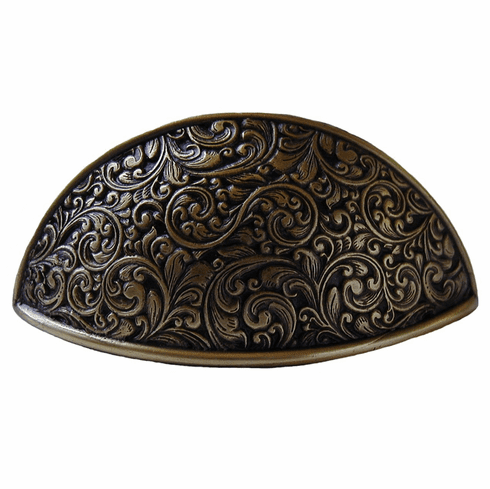 NHBP-859-AB Saddleworth Bin Pull Antique Brass 3" CC 3-5/8" x 2" 7/8" Proj Classic Collection by Notting Hill