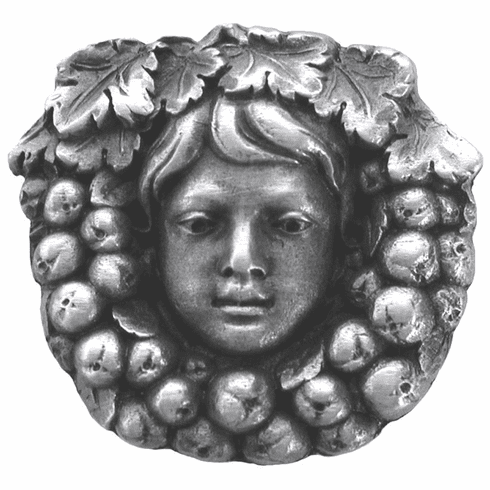 NHK-119-AP Fruit of the Vine Knob Antique Pewter 1-3/8" Dia 7/8" Proj Tuscan Collection by Notting Hill