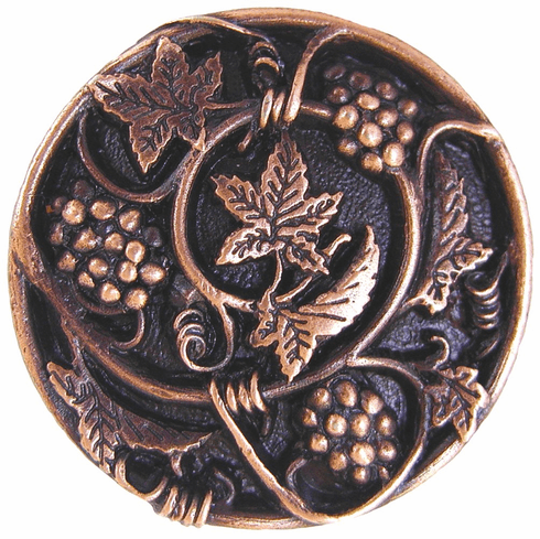 NHK-129-AC Grapevines Knob Antique Copper 1-5/16" Dia 7/8" Proj Tuscan Collection by Notting Hill