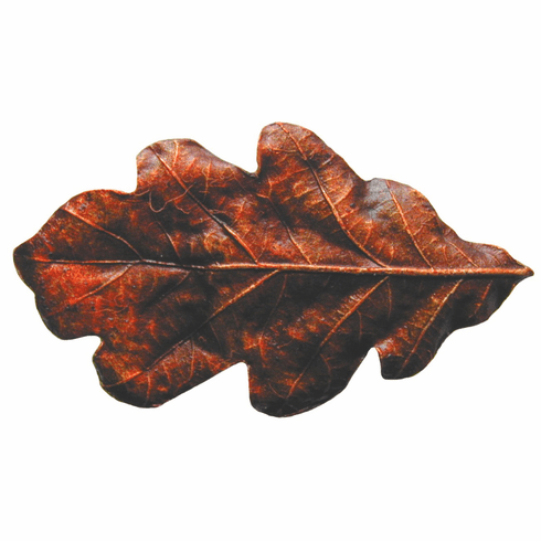NHK-144-BHT Oak Leaf Knob Hand-tinted Antique Brass 2-1/4" x 1-1/4" 7/8" Proj Woodland Collection by Notting Hill