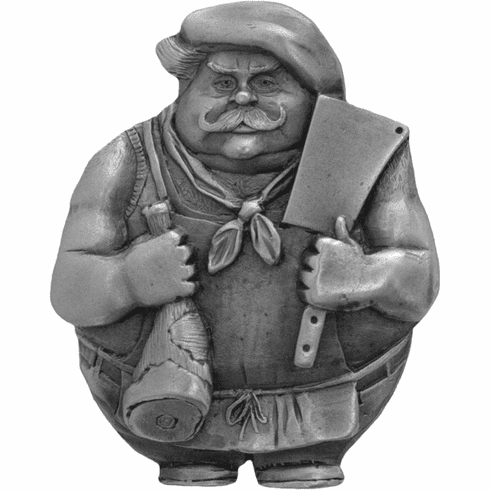 NHK-163-AP Butcher Knob Antique Pewter 1-1/2 w x 1-3/4" h 7/8" Proj Fun in the Kitchen Collection by Notting Hill