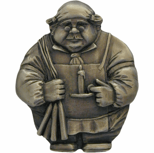NHK-165-AB Candlestick Maker Knob Antique Brass 1-1/2 w x 1-3/4" h 7/8" Proj Fun in the Kitchen Collection by Notting Hill