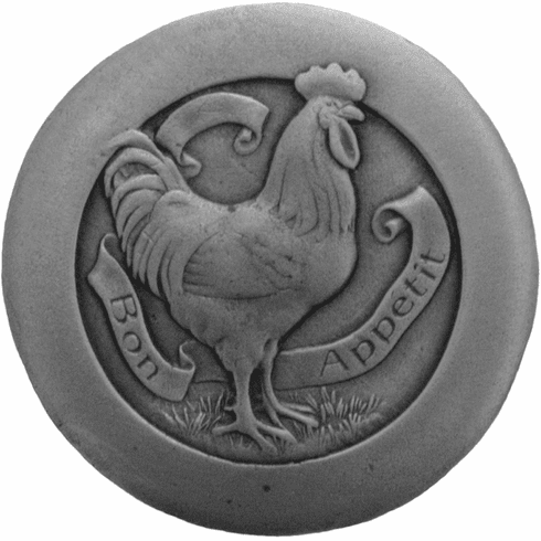 NHK-167-AP Rooster Knob Antique Pewter 1-7/16" Dia 7/8" Proj Fun in the Kitchen Collection by Notting Hill