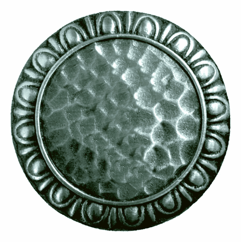 NHK-168-AP Egg & Dart Knob Antique Pewter 1-3/8" Dia 7/8" Proj Initial Collection by Notting Hill