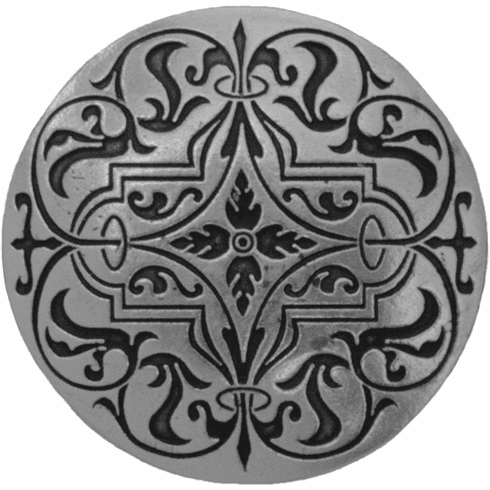 NHK-173-BP Renaissance Etch Knob Brilliant Pewter 1-7/16" Dia 7/8" Proj Classic Collection by Notting Hill