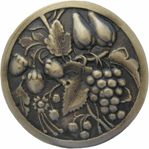 NHK-174-AB Tuscan Bounty Knob Antique Brass 1-3/8" Dia 7/8" Proj Tuscan Collection by Notting Hill