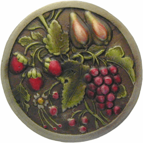 NHK-174-BHT Tuscan Bounty Knob Hand-tinted Antique Brass 1-3/8" Dia 7/8" Proj Tuscan Collection by Notting Hill