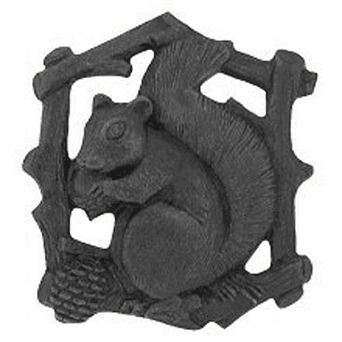 NHK-177-DB-R Grey Squirrel Knob Dark Brass (Right side) 1-1/2" w x 1-5/8" h 7/8" Proj Woodland Collection by Notting Hill