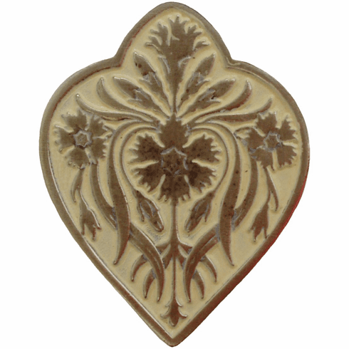 NHK-178-AB-B Dianthus Knob Antique Brass/Saffron 1-1/2" w x 1-7/8" h 7/8" Proj English Garden Collection by Notting Hill