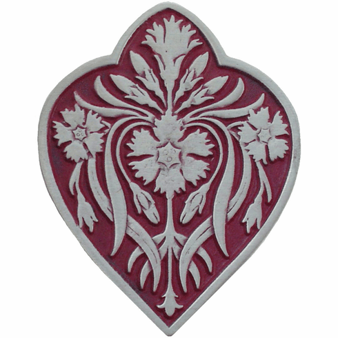 NHK-178-AP-A Dianthus Knob Antique Pewter/Cayenne 1-1/2" w x 1-7/8" h 7/8" Proj English Garden Collection by Notting Hill