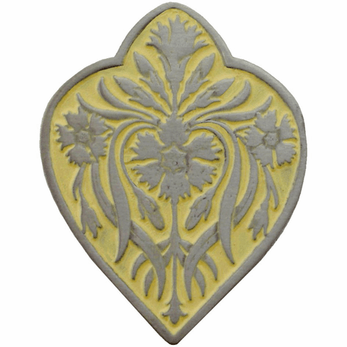 NHK-178-AP-B Dianthus Knob Antique Pewter/Saffron 1-1/2" w x 1-7/8" h 7/8" Proj English Garden Collection by Notting Hill