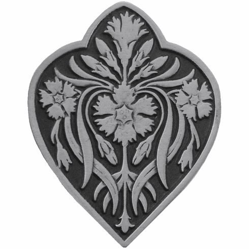NHK-178-AP Dianthus Knob Antique Pewter 1-1/2" w x 1-7/8" h 7/8" Proj English Garden Collection by Notting Hill