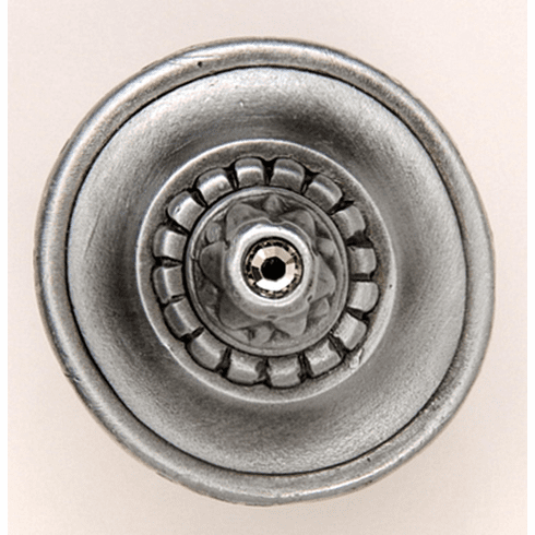 NHK-210-AP Portobello Road Knob (Crystal) Antique Pewter 1-1/4" Dia 1-1/2" Proj King's Road Collection by Notting Hill