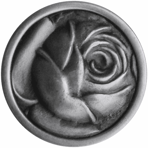NHK-280-AP McKenna's Rose Knob Antique Pewter 1-5/16" Dia 7/8" Proj English Garden Collection by Notting Hill