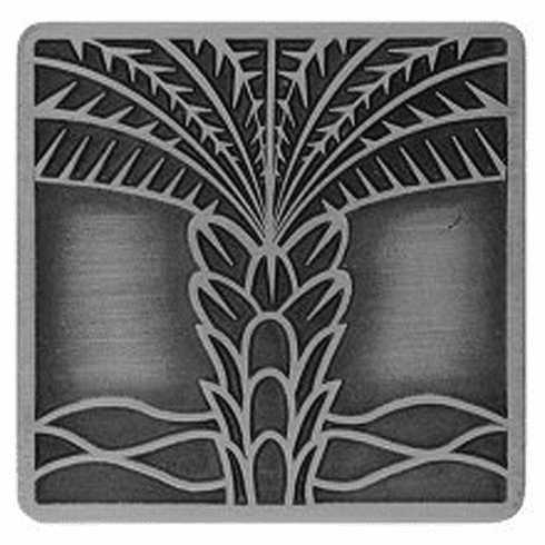NHK-321-AP Royal Palm Knob Antique Pewter 1-1/2" square 7/8" Proj Tropical Collection by Notting Hill