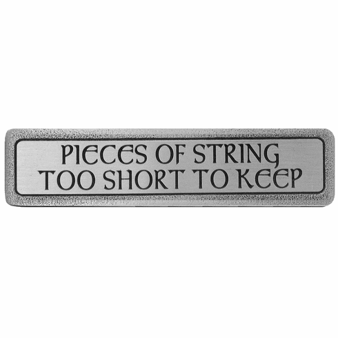 NHP-305-AP "String Too Short To Keep" Pull Antique Pewter (Horizontal) 3" CC 4" x 7/8" 7/8" Proj Kitchen ID Collection by Notting Hill