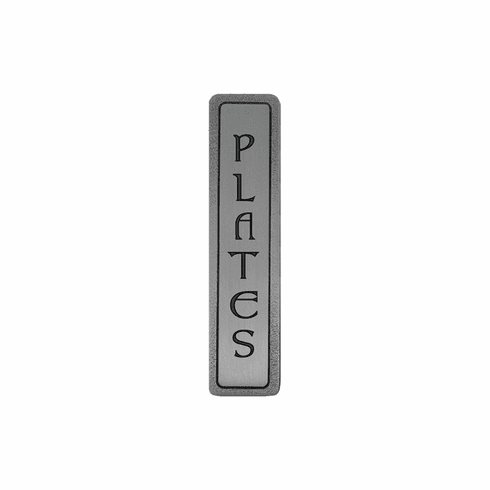 NHP-306-AP "Plates" Pull Antique Pewter (Vertical) 3" CC 4" x 7/8" 7/8" Proj Kitchen ID Collection by Notting Hill