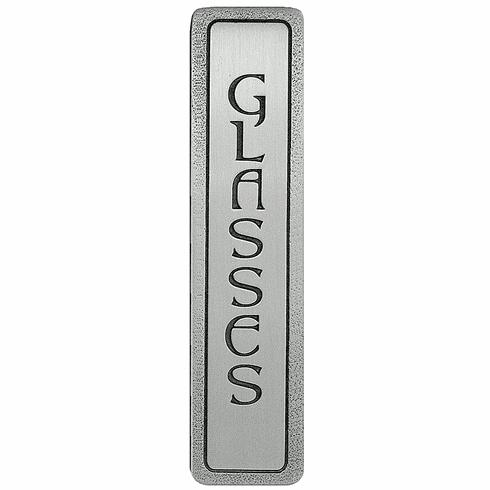 NHP-307-AP "Glasses" Pull Antique Pewter (Vertical) 3" CC 4" x 7/8" 7/8" Proj Kitchen ID Collection by Notting Hill