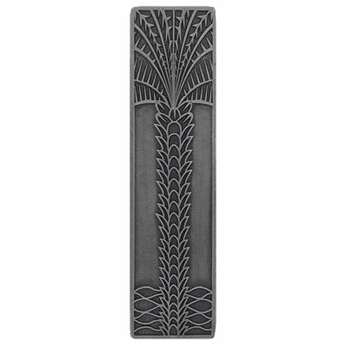 NHP-322-AP Royal Palm Pull Antique Pewter (Vertical) 3" CC 4" x 1" 7/8" Proj Tropical Collection by Notting Hill