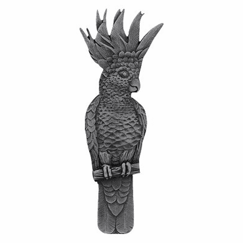 NHP-325-AP-L Cockatoo Pull Antique Pewter (Vertical - Left side) 3" CC 4-5/8" 1-3/4" 7/8" Proj Tropical Collection by Notting Hill