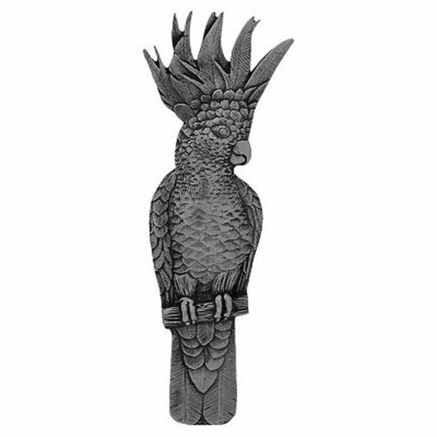 NHP-325-BP-L Cockatoo Pull Brilliant Pewter (Vertical - Left side) 3" CC 4-5/8" 1-3/4" 7/8" Proj Tropical Collection by Notting Hill
