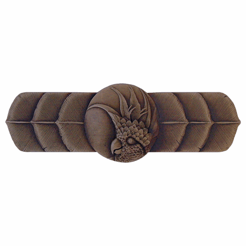 NHP-326-DB-R Cockatoo Pull Dark Brass (Horizontal - Right side) 3" CC 4-1/4" x 1-1/2" 7/8" Proj Tropical Collection by Notting Hill