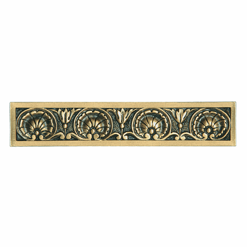 NHP-608-SG Kensington Pull 24K Satin Gold 4" CC 5-3/16" x 1" 1-1/8" Proj King's Road Collection by Notting Hill