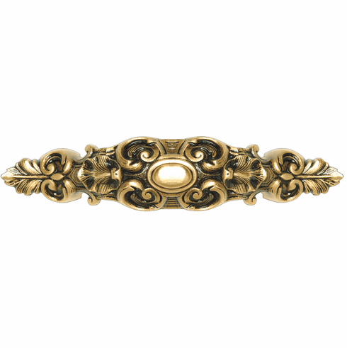 NHP-611-SG Queensway Pull 24K Satin Gold 4" CC 5-7/8" x 1-1/4" 1-5/8" Proj King's Road Collection by Notting Hill