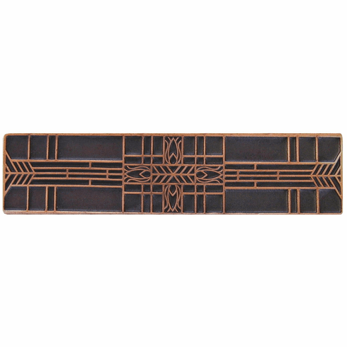 NHP-617-AC Prairie Tulips Pull Antique Copper 3" CC 3-3/4" x 7/8" 7/8" Proj Period Pieces Collection by Notting Hill