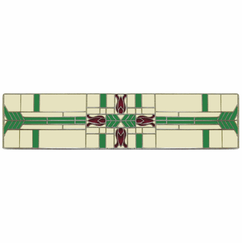 NHP-617-AP-A Prairie Tulips Pull Antique Pewter/Spring Green 3" CC 3-3/4" x 7/8" 7/8" Proj Period Pieces Collection by Notting Hill