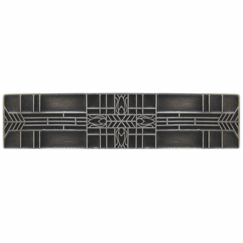 NHP-617-AP Prairie Tulips Pull Antique Pewter 3" CC 3-3/4" x 7/8" 7/8" Proj Period Pieces Collection by Notting Hill