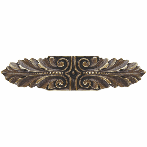 NHP-625-AB Opulent Scroll Pull Antique Brass 3" CC 3-3/4" x 7/8" 7/8" Proj Classic Collection by Notting Hill