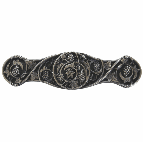 NHP-629-AP Grapevines Pull Antique Pewter 3" CC 4" x 1" 7/8" Proj Tuscan Collection by Notting Hill
