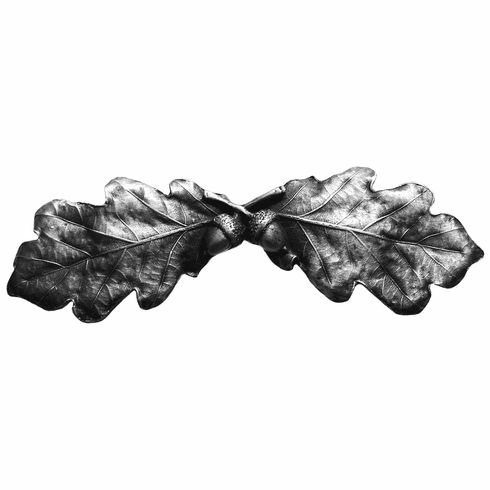NHP-644-AP Oak Leaf Pull Antique Pewter 3" CC 4" x 1-1/4" 7/8" Proj Woodland Collection by Notting Hill