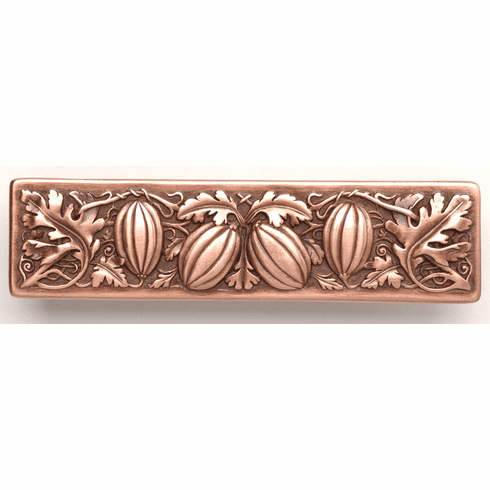 NHP-651-AC Autumn Squash Pull Antique Copper 3" CC 4-7/8" x 1-1/4" 7/8" Proj Kitchen Garden Collection by Notting Hill