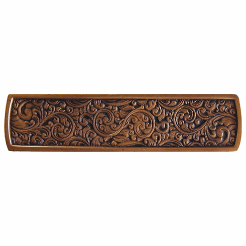 NHP-659-AC Saddleworth Pull Antique Copper 3" CC 3-7/8" x 7/8" 7/8" Proj Classic Collection by Notting Hill