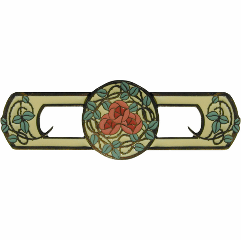 NHP-671-DB-A Delaney's Rose Pull Dark Brass/Yellow 3" CC 3-7/8" x 1-1/4" 7/8" Proj Period Pieces Collection by Notting Hill