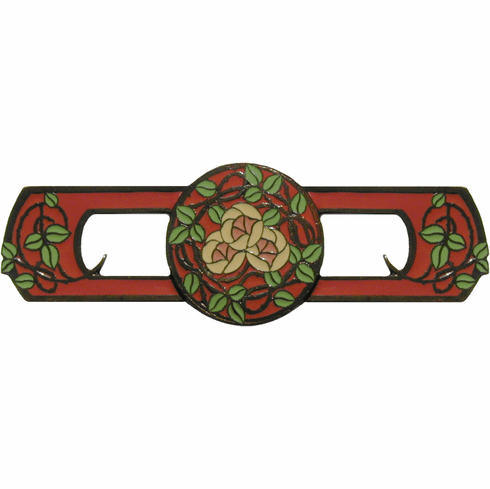 NHP-671-DB-C Delaney's Rose Pull Dark Brass/Rose 3" CC 3-7/8" x 1-1/4" 7/8" Proj Period Pieces Collection by Notting Hill