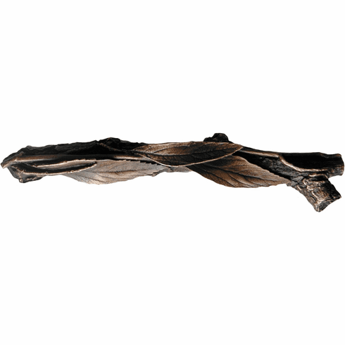 NHP-672-AC-R Leafy Branch Pull Antique Copper (Right side) 3" CC 5" x 7/8" 1-1/8" Proj Woodland Collection by Notting Hill