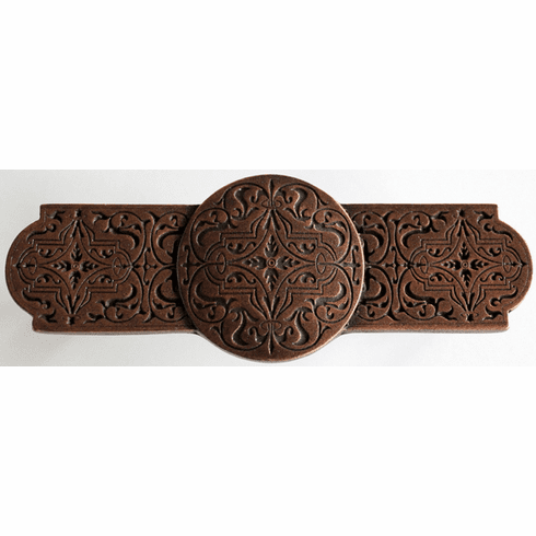 NHP-673-AC Renaissance Etch Pull Antique Copper 3" CC 4" x 1-1/2" 7/8" Proj Classic Collection by Notting Hill
