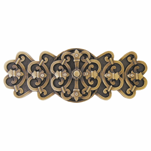 NHP-676-AB Chateau Pull Antique Brass 3" CC 4-1/8" x 1-5/8" 7/8" Proj Chateau Collection by Notting Hill