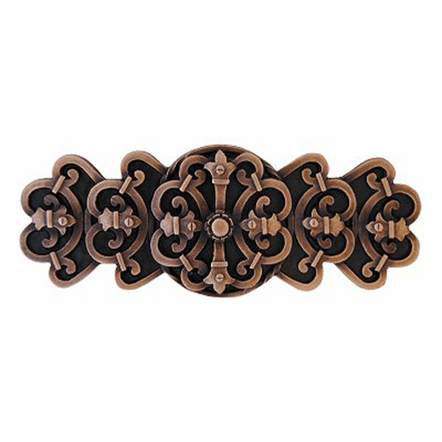 NHP-676-AC Chateau Pull Antique Copper 3" CC 4-1/8" x 1-5/8" 7/8" Proj Chateau Collection by Notting Hill
